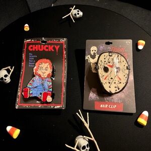 Chucky and Friday the 13th Hair Clips